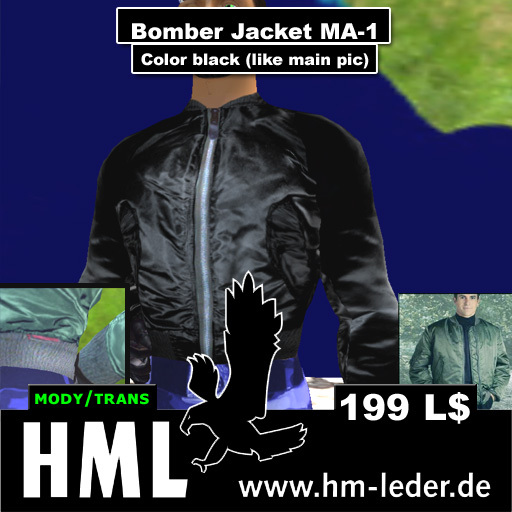 Bomberjacke MA-1 schwarz
