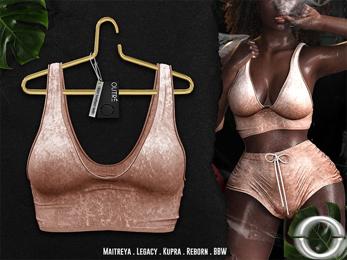 O U T R É  //  Vanna Velour Top : Nude