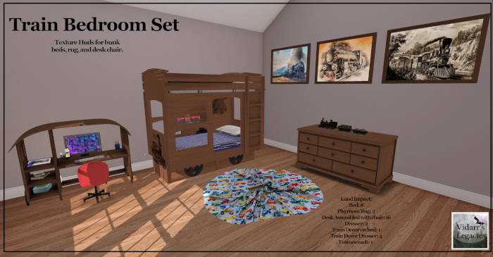 Vidarr's Legacies: Train Bedroom Set (boxed)