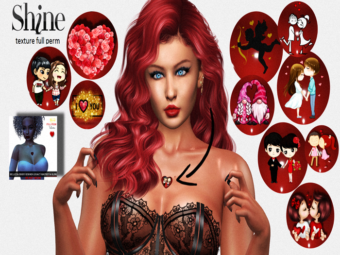 AJ   [SHINE FULL PERM] HEART MESH VALENTINE  _TEXTURE FULL PERM