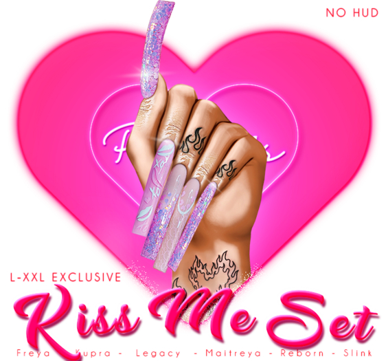 !! Pinky's Nails !! Kiss Me Set ' Square