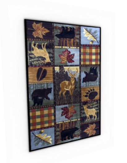 Lodge Rug - Wildlife and Leaves