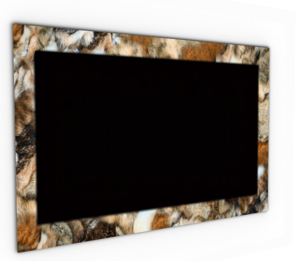 Lodge Rug - Black with a Mixed Fur Border