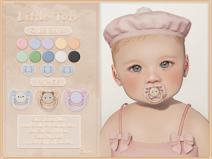 {Little Tots} Chloe Pacifier - Yellow