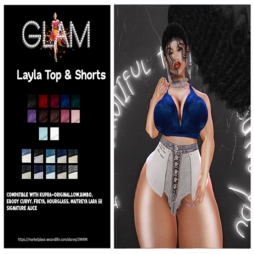 ***Layla Top & Shorts w/HUD (Fatpack)***