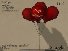 Red Valentine Bunch of Balloons
