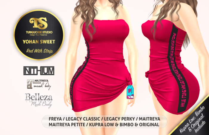 [TURQUOISE] YOHAN SWEET [RED WITH STRIP]