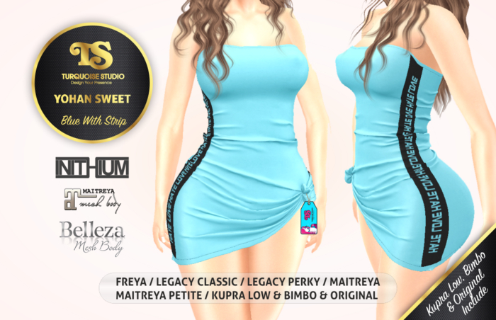 [TURQUOISE] YOHAN SWEET [BLUE WITH STRIP]