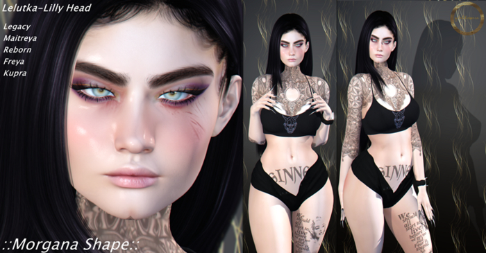 ::G.B-Morgana Shape-Lelutka-Lilly Head::