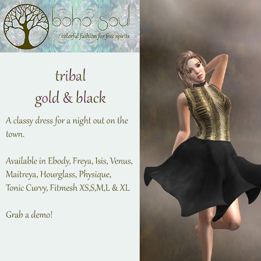 (BSE) DEMO Tribal - Black & Gold - Boho Soul