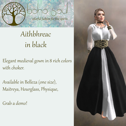 (BSR) DEMO Aithbhreac - Black - Boho Soul