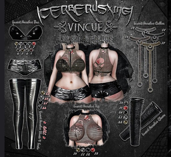[CX] 6 Luceat Arachne Bra - Worn Leather (Maitreya)