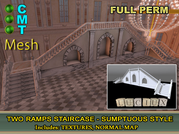 TWO RAMPS STAIRCASE - SUMPTUOUS STYLE - FULL PERMISSIONS