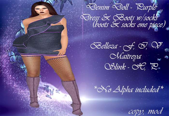 Denim Doll - Purple