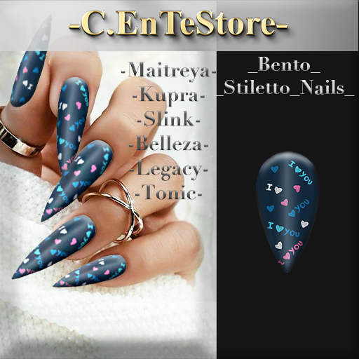 _C.EnTeS_BENTO NAIL STILETTO_VALENTINE'S DAY_I LOVE YOU_