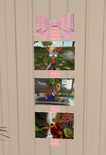 Pink Bow Photo frame  only 5 prim lovely