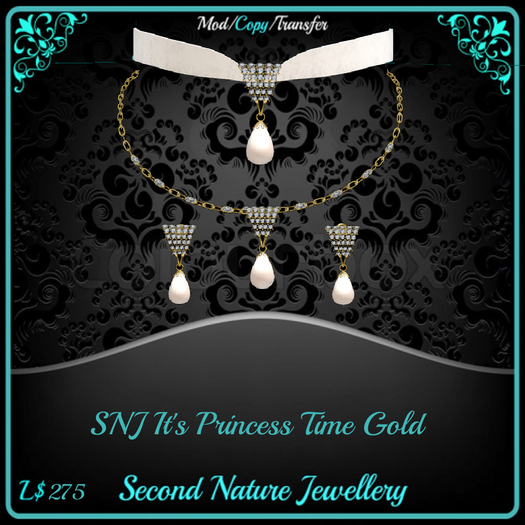 SNJ It's Princess Time GOLD Add & Click!