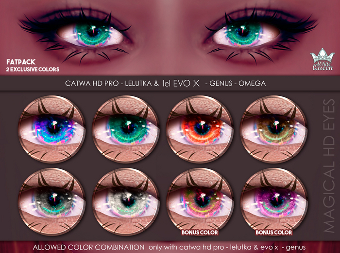 [HD] MAGICAL EYES - FATPACK -  WHITE QUEEN