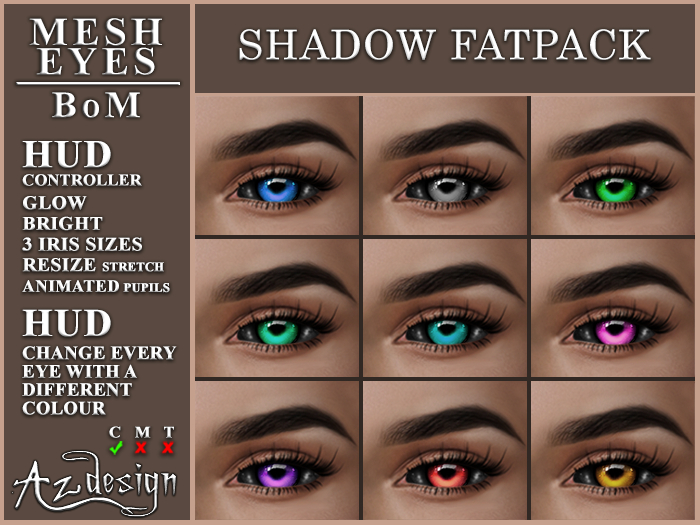 Az... Shadow Fatpack (MESH EYES/BOM EYES)