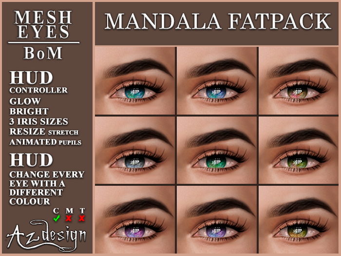 Az... Mandala Fatpack (MESH EYES/BOM EYES)