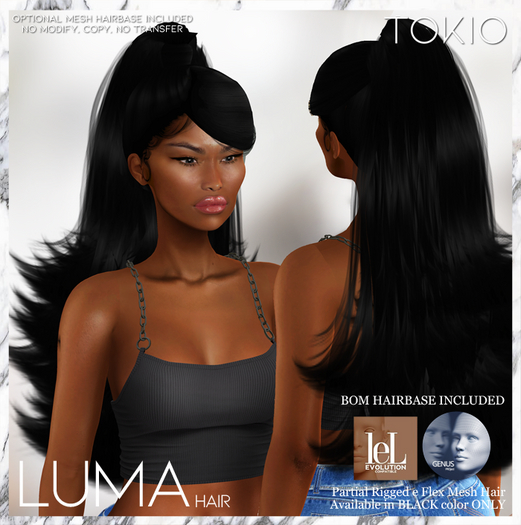 TOKIO Hair - LUMA Alpha Hair - Black