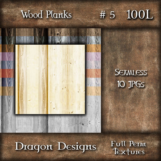 Dragon Designs Seamless Wood Plank Textures - 5