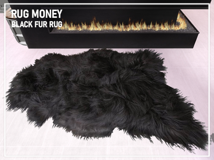 Fur Mesh Rug (Black)