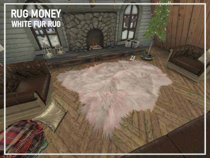 Fur Mesh Rug (White)