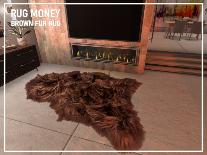 Fur Mesh Rug (Light Brown)