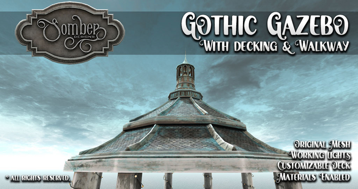 Gazebo, Coastal Decor, Lake Decor, Mesh, Gothic Style