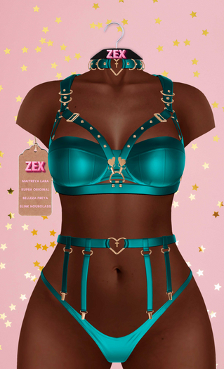 Love Harness lingerie _ Aqua