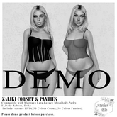 * DEMO * {AE} ZALIKI  CORSET & PANTIES