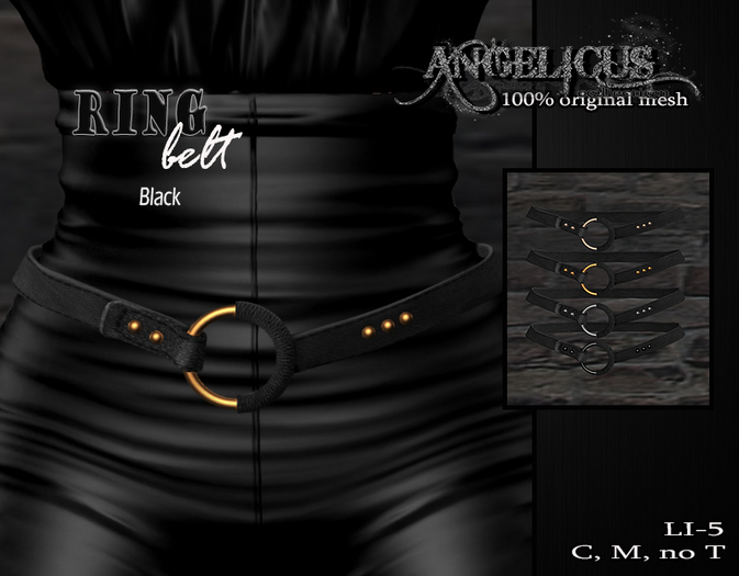 ::ANGELICUS:: Ring belt Black