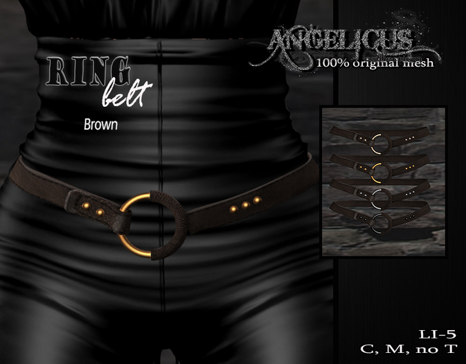 ::ANGELICUS:: Ring belt Brown