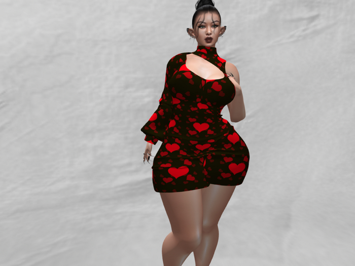 DREAM  SINDI RED HEART DRESS