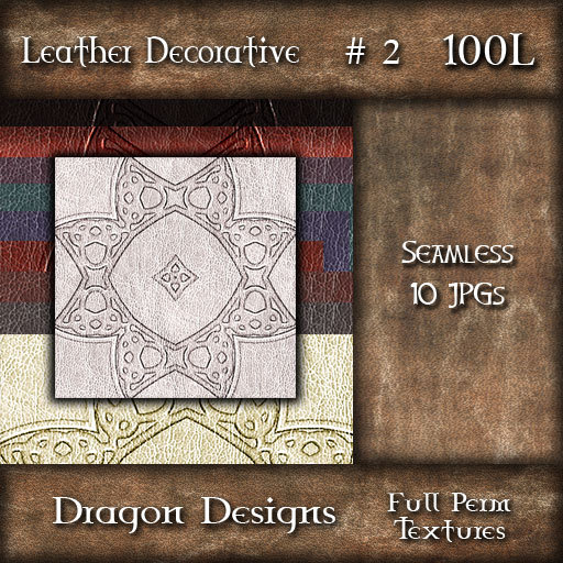 Dragon Designs Seamless Decorative Leather Textures - 2