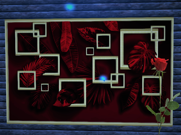 ART-WALL PANEL _MONSTERA_RED 