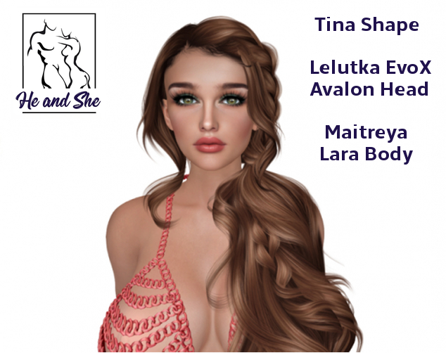 Tina Shape For LeLutka EvoX AVALON Head 3.1 & Maitreya Lara Body LEL *** Special Promotional Sale Price Promo only 50L *