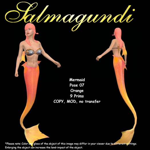 Mermaid - Pose07 - Orange