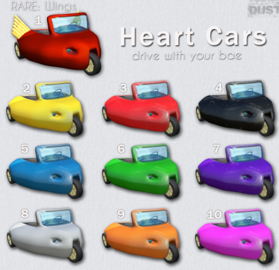 1 DUST: Heart Car Wings RARE [rezz]