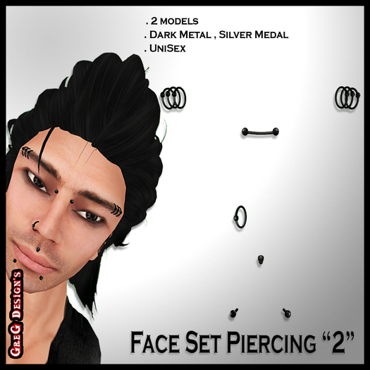 *GD* - Face Set Piercing "2"