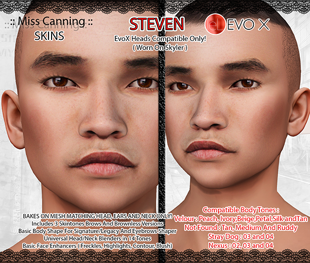 *:: Miss Canning ::  SKINS [ STEVEN ] Lelutka EVOX