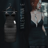 Valentina E. Celine Satin Dress Black