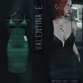 Valentina E. Celine Satin Dress Teal