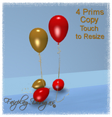 ~R~Fallen Red Themed Valentine Balloon Set
