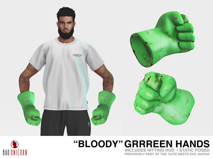 'Bloody' GRRReen Hands (Previously - Cute vs Evil Gacha Set)