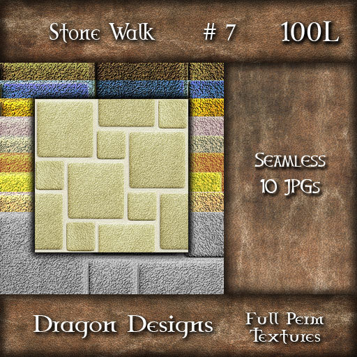 Dragon Designs Seamless Stone Walk Textures - 7
