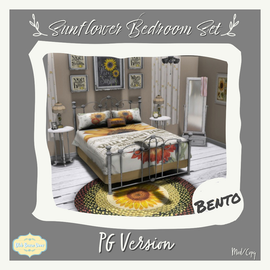 {OBD} *SUNFLOWER BEDROOM SET* PG 