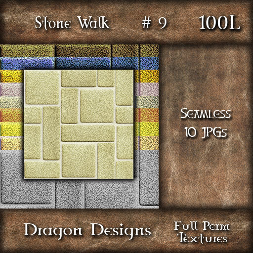Dragon Designs Seamless Stone Walk Textures - 9