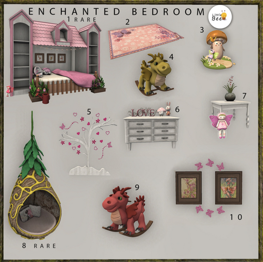 01 - Little Bee - Enchanted Bedroom RARE